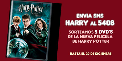 DVD Harry Potter envía SMS texto Harry al 5408 DVD Harry Potter envía SMS texto Harry al 5408