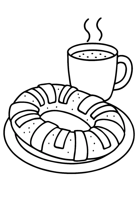 Rosca de Reyes y chocolate