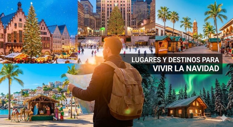 Destinos navideños variados alrededor del mundo.